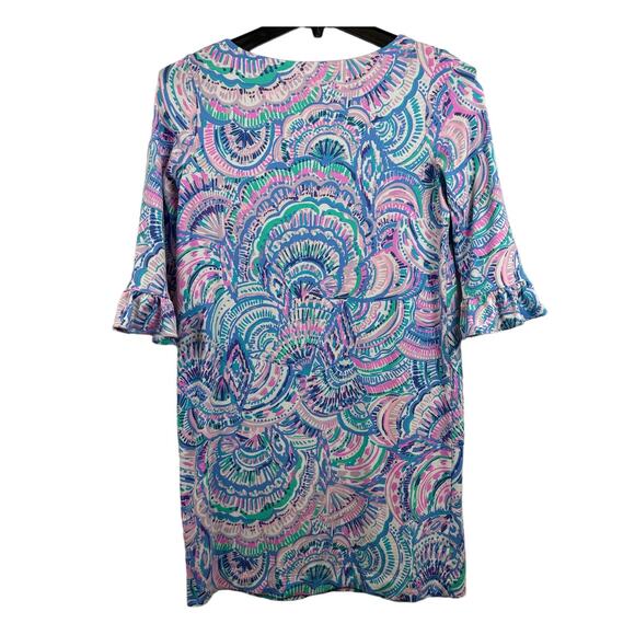 Kids Lilly Pulitzer Mini Sophie Ruffle Multi Happy As A Clam Dress sz XL (12-14) - Picture 4 of 9